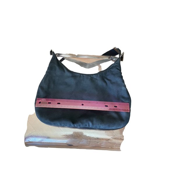 Gucci Black Nylon and Leather Shoulder Bag With G Clasp comes with COA - Picture 12 of 16